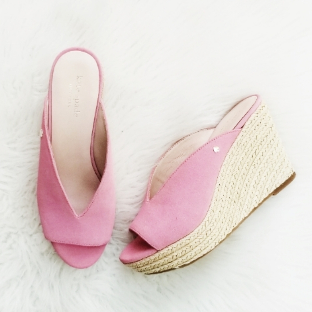 Kate Spade Pink Espadrille Wedges